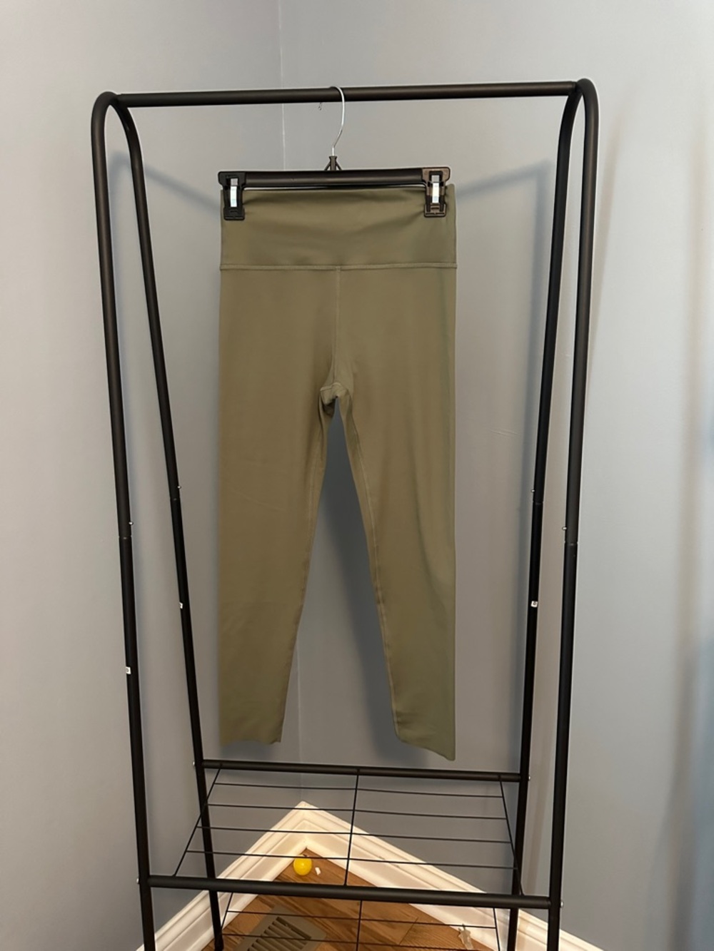High-Rise Olive Green Stretch Leggings